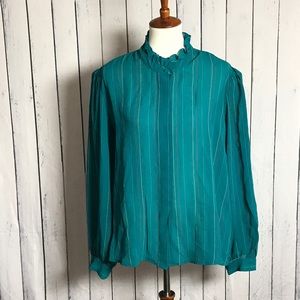 Vintage Early 1980’s Teal Blouse